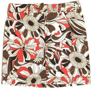 ANN TAYLOR LOFT PETITES FLORAL MINI SKIRT NWOT